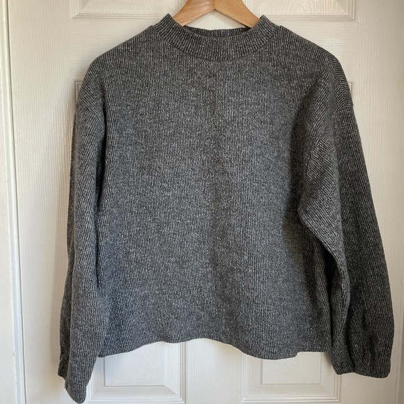 Zara Sweaters - Zara grey mock neck knit turtleneck sweater